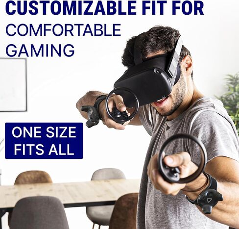Skywin VR Tracker Belt and Tracker Strap Bundle for HTC Vive System Tracker Pucks - 3 حزم حزام قابل للتعديل وأشرطة اليد للخصر وتتبع الجسم بالكامل في الواقع الافتراضي (3 أحزمة و6 أحزمة لليد) in Kuwait