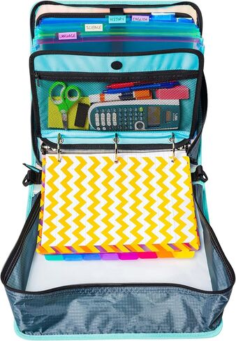 Case-it Monster Eye 2" O Zipper Binder w/Removable 5 Tab Expanding File, Nave Blue (M-276-ME Navy Blue) in Kuwait
