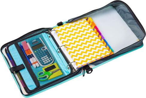 Case-it Monster Eye 2" O Zipper Binder w/Removable 5 Tab Expanding File, Nave Blue (M-276-ME Navy Blue) in Kuwait