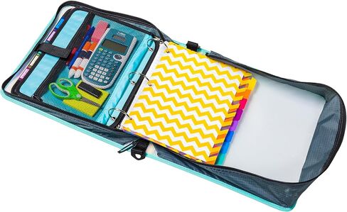 Case-it Monster Eye 2" O Zipper Binder w/Removable 5 Tab Expanding File, Nave Blue (M-276-ME Navy Blue) in Kuwait