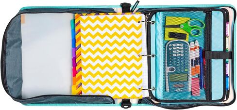 Case-it Monster Eye 2" O Zipper Binder w/Removable 5 Tab Expanding File, Nave Blue (M-276-ME Navy Blue) in Kuwait