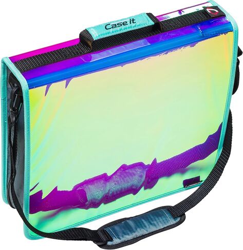 Case-it Monster Eye 2" O Zipper Binder w/Removable 5 Tab Expanding File, Nave Blue (M-276-ME Navy Blue) in Kuwait