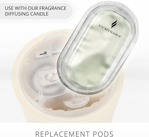 Luminara Fragrance Diffusing Pods, Set of 3 (Lavender), Natural Home Scent Refills, Air Purifying Reed Diffuser Alternative for Room Ambiance in Kuwait