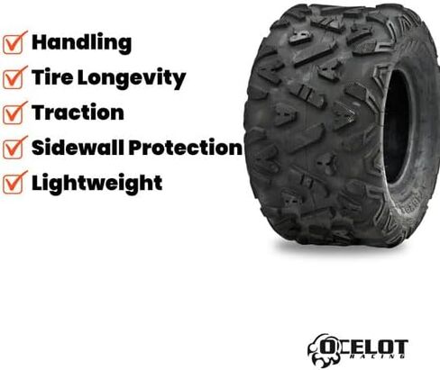Ocelot Knight 18 × 9.5-8 ATV/UTV All-Terrain Tyre-الجر والتحكم الاستثنائي | ثقب وتآكل مقاومة | قبضة مثالية لتحسين القدرة على المناورة على الطرق الوعرة in Saudi Arabia