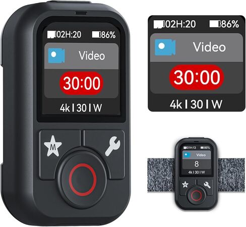 جهاز تحكم عن بعد لاسلكي ذكي لـ GoPro - وحدة تحكم الكاميرا لـ GoPro Hero 12 Hero 11 Hero 10 Hero 9 Hero 8 GoPro Max LCD Display Magnet Charger Port المعصم لملحقات كاميرا Go Pro باللون الأسود in Saudi Arabia