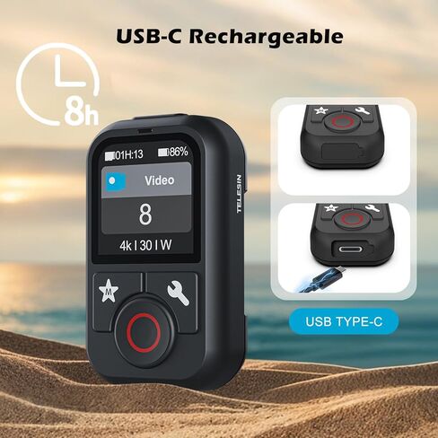 جهاز تحكم عن بعد لاسلكي ذكي لـ GoPro - وحدة تحكم الكاميرا لـ GoPro Hero 12 Hero 11 Hero 10 Hero 9 Hero 8 GoPro Max LCD Display Magnet Charger Port المعصم لملحقات كاميرا Go Pro باللون الأسود in Saudi Arabia