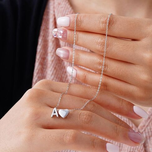 Turandoss S925 Sterling Silver Heart Netlaces for Women Teen Girls ، Dainty S925 Sterling Silver Tiny Heart Netlace Necklace Netclaces Nevely Jewelry Gifts for Women Teen Girls in Kuwait