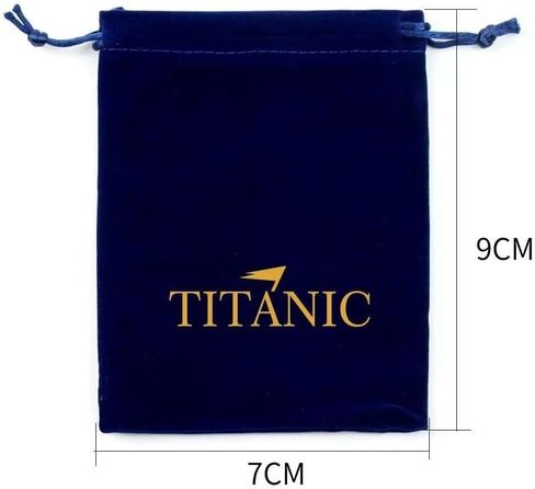 Titanic Heart The Ocean محاكاة الياقوت الأزرق ، قلادة فضية معلقات المجوهرات تايتانيك المجوهرات للمرأة in Kuwait