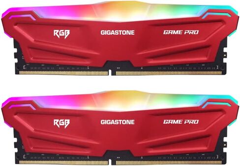 【RGB DDR4 RAM】GIGASTONE Game TURBO 32GB Kit (2x16GB)DDR4 3200MHz PC4-25600 CL16-18-18-40 Intel XMP 2.0 AMD Ryzen 1.35V UDIMM 288 Pin Unbuffered Non ECC High Performance Gaming Desktop Memory - Black in Saudi Arabia