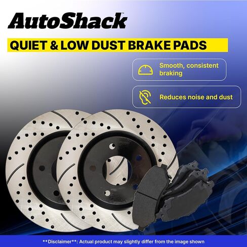 استبدال مجموعة الفرامل الخلفية Autoshack لعام 2012-2017 Ford F-150 3.5L 4WD AWD RWD حفر ومغطى بالفرامل المغطاة بالرسوم الإلكترونية منصات الفرامل السيراميك السوداء 13.71 "348.2 مم BRKPKG0960 in Kuwait