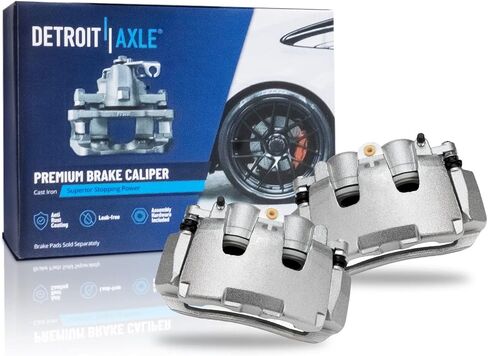 Detroit Axle - مجموعة الفرامل الأمامية لدودج رام 1500 كلاسيكي حفر وقطط فرامل دوارات الفرامل الفرجار البديلة بديلة الفرامل السيراميك in Saudi Arabia