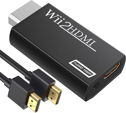 GANA Wii to HDMI Converter Adapter with Hdmi Cable Connect Wii Console to HDMI Display in 1080p Output Video with 3.5mm Audio Supports All Wii Display Modes Red in Saudi Arabia