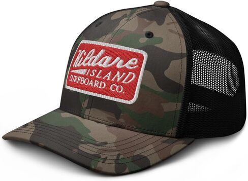 Kildare Island Surfboard Co Embroidered Adjustable Camo Camouflage Trucker Hat - Outer Banks Baseball Cap Gift in Saudi Arabia