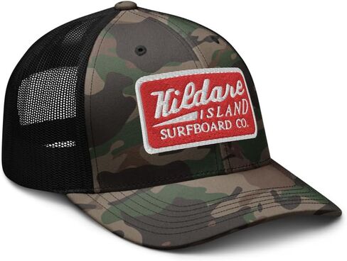 Kildare Island Surfboard Co Embroidered Adjustable Camo Camouflage Trucker Hat - Outer Banks Baseball Cap Gift in Saudi Arabia