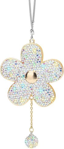 Soleebee Bling Car Hanging Ornament ، أحجار الراين الكريستالية للسيارة الخلفية المرآة مرآة ملحقات شنقا سيارة سحر قلادة الديكور للنساء الفتيات (الأرجواني) in Saudi Arabia