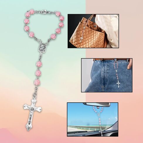 2pcs مسبحة للسيارة لمرايا الرؤية الخلفية ، مرآة السيارة شنقا ، مرايا الرؤية الخلفية المتقاطعة ميدالي in Kuwait