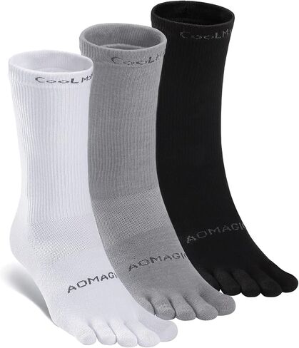 likloks Crew Toe Socks for Women Men - Athletic Running Hiking Socks with Toes - Comfortable Soft Breathable in Saudi Arabia