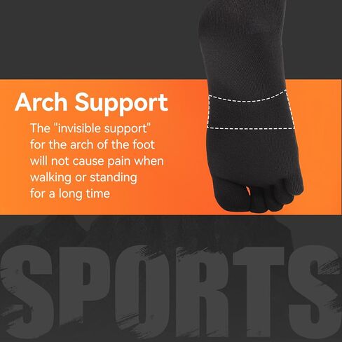 likloks Crew Toe Socks for Women Men - Athletic Running Hiking Socks with Toes - Comfortable Soft Breathable in Saudi Arabia