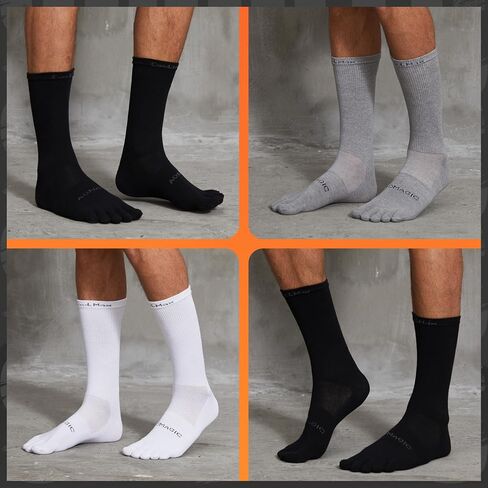 likloks Crew Toe Socks for Women Men - Athletic Running Hiking Socks with Toes - Comfortable Soft Breathable in Saudi Arabia