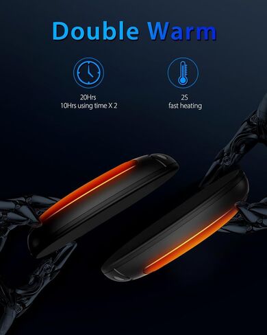 Hand Warmers Rechargeable, 2 Pack Portable Pocket Hand Warmers, 20Hrs Long Heating Double Warm Electric Handwarmers, Reusable Heater for Outdoors, Camping, Hunting, Golf, Fishing in Saudi Arabia