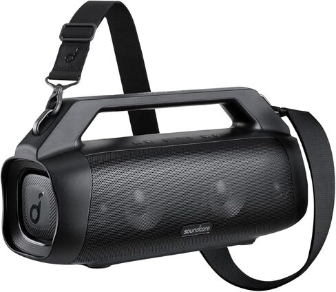 Soundcore Motion Boom Plus من Anker، مكبر صوت محمول IP67، صوت ستيريو 80 وات، EQ & BassUp مخصص، بنك طاقة مدمج، مكبر صوت بلوتوث مقاوم للماء للتخييم والشاطئ والفناء الخلفي in Kuwait