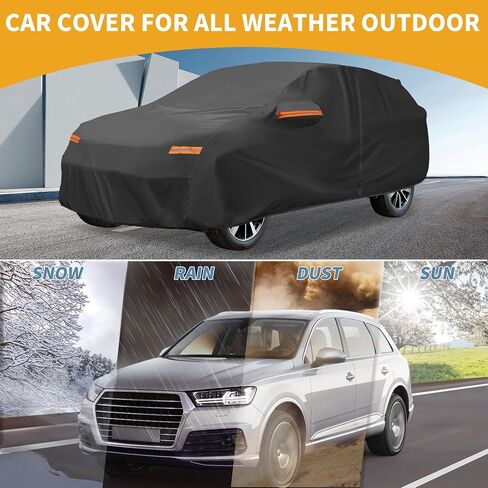 غطاء السيارة مقاوم للماء جميع حماية أمطار الشمس الغلاف الخارجي الكامل ل Mazda CX-30 أسود مع السوستة الجانبية اليسرى in Saudi Arabia