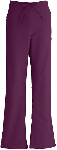 بنطلون Medline 8865JWNL ComfortEase النسائي ذو التصميم العصري، 4 جيوب، النبيذ، مقاس كبير، درزة داخلية عادية in Saudi Arabia