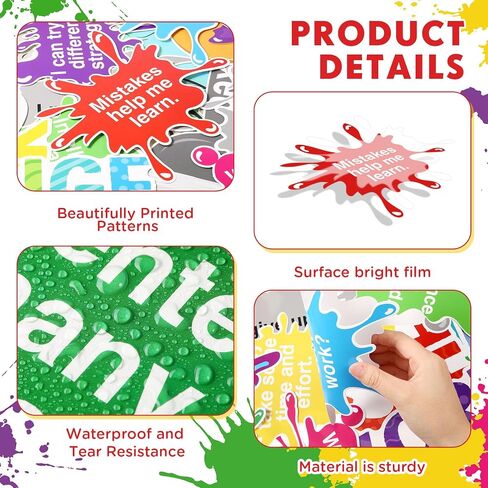 51 PCS Boho Inspirational Bulletin Board Set Rainbow Bulletin Board Border Boho تحفيزية للعودة إلى مدرسة Chalkboard Wall Classroom Decoration in Kuwait