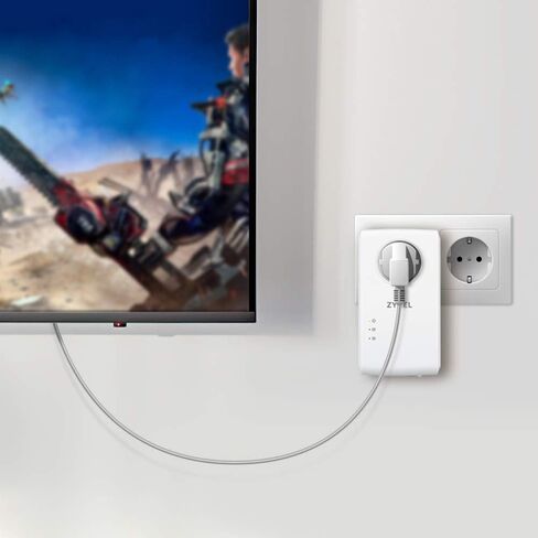 Zyxel G.hn 2400 Powerline Ethernet محول مجموعة المبتدئين | طاقة التمرير | التوصيل والتشغيل | ميمو | الجيل القادم G.hn | جيجابت إيثرنت | مثالي لأجهزة التلفاز الذكية، والألعاب عبر الإنترنت، وبث 8K | PLA6456KIT in Saudi Arabia