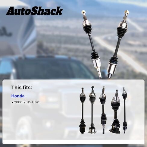 Autoshack الأمامية الأمامية اليسرى CV Axle Assembly Placbly For 2006-2015 Honda Civic FWD Driver Side DSK1372 in Saudi Arabia