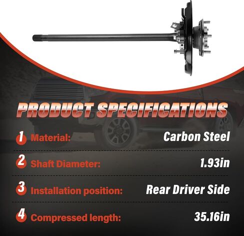 926-145 Rear Driver Side Drive Axle Shaft Assembly, Fit for Toyota Tundra 2007-2016 V8 5.7L, OE 926145, 423110C010, 465040C012 in Saudi Arabia