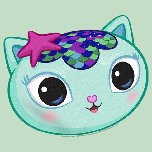DreamWorks Gabby's Dollhouse Girl's Mercat Big Face T-Shirt in Saudi Arabia