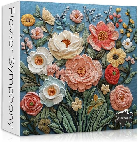 Tulips Flower Puzzles for Adults 1000 Pieces, Unique Floral Puzzle Art, Hard Plant Puzzle, Colorful Tulip Challenging Jigsaw Puzzles for Adults in Kuwait