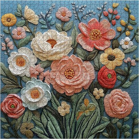 Tulips Flower Puzzles for Adults 1000 Pieces, Unique Floral Puzzle Art, Hard Plant Puzzle, Colorful Tulip Challenging Jigsaw Puzzles for Adults in Kuwait