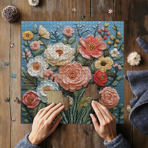 Tulips Flower Puzzles for Adults 1000 Pieces, Unique Floral Puzzle Art, Hard Plant Puzzle, Colorful Tulip Challenging Jigsaw Puzzles for Adults in Kuwait