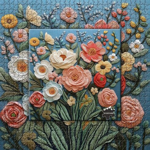 Tulips Flower Puzzles for Adults 1000 Pieces, Unique Floral Puzzle Art, Hard Plant Puzzle, Colorful Tulip Challenging Jigsaw Puzzles for Adults in Kuwait