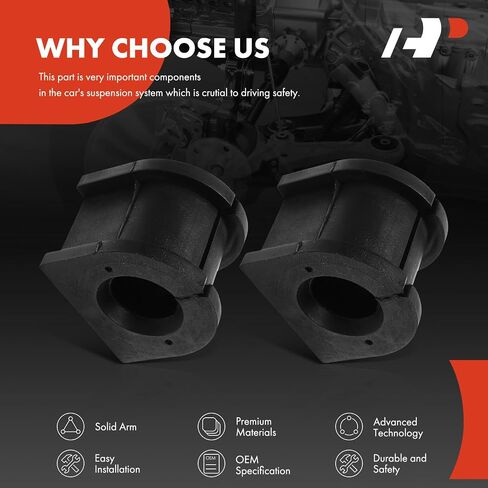 A-Premium 2 x Rear Sway Bar Bushing Kit, Compatible with Mitsubishi Outlander 2007-2013, Lancer 2008-2017 in Saudi Arabia