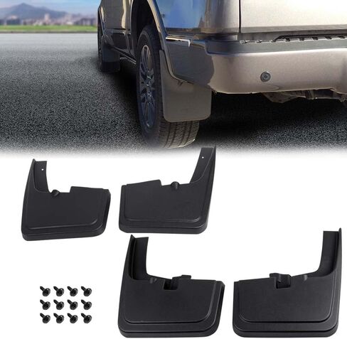 G-plus mud dlaps splass splash-fit for Chevy Silverado/GMC Sierra 1500 1999-2007 ، Fit Sierra 2500 2001-2007/Avalanche 1500/2500 2002-2006 Front & Real 4pcs (فقط طرز ملائمة مع مشاعل Fender Fender) in Saudi Arabia