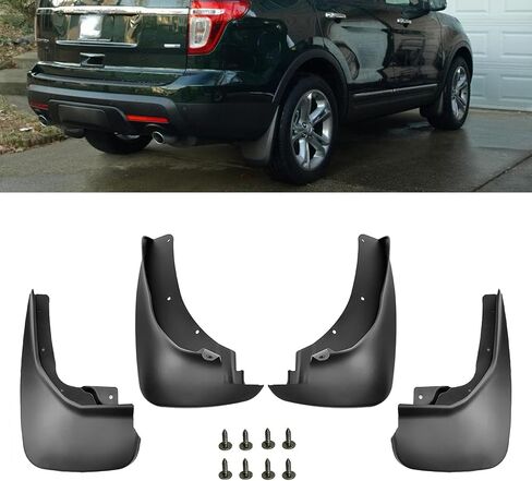 Xotic Tech 4pcs Front & Graph Flap Splash Guards Fender Flare Mudguard Dirt Slush Trap Protector W/Ardaware Accessories Cult Compatible مع Ford Escape 2020-2025 in Kuwait