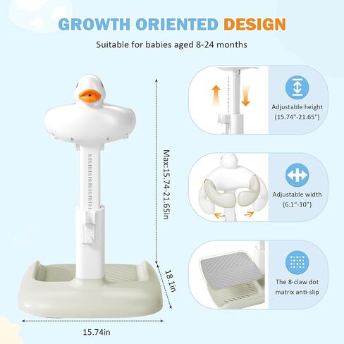 Adjustable Height Baby Shower Stand with Anti-Slip Base,Bath Shower Standing Support Baby Bath Stand,Portable Bath Helper Baby,Free Mother Hands in Saudi Arabia