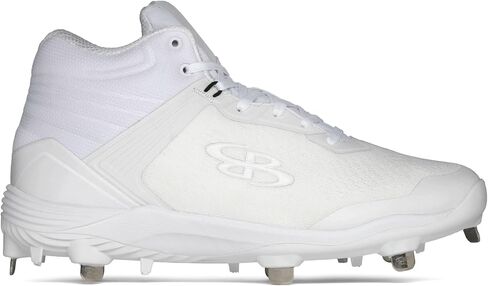 Boombah Viper Pureknit Men's Metal Mid Cleat - White Out - Multiple Color Options - Multiple Sizes in Saudi Arabia