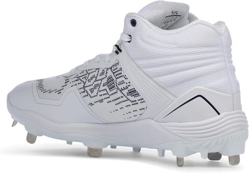 Boombah Viper Pureknit Men's Metal Mid Cleat - White Out - Multiple Color Options - Multiple Sizes in Saudi Arabia