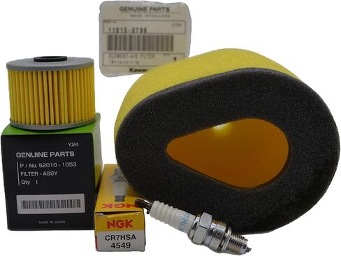 OEM Complete Tune Up Kit Compatible with Kawasaki 2020-2021 KLX 140 R 150 / Oil Filter 52010-1053 / Air Filter 11013-0796 / NGK CR7HSA in Saudi Arabia