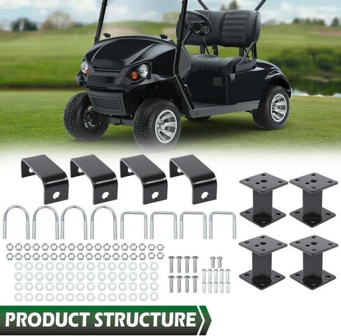 GRAND ORANGE 4 inch Full lift kit Compatible With EZGO Golf Cart Marathon Electric 1975-1993 22" Tires in Saudi Arabia