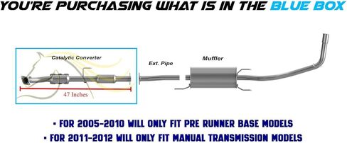 Exhaust Catalytic Compatible for 2005-2022 Toyota Tacoma 2.7L | EPA-Approved | Stainless Steel | Northeastern Exhaust | Free Gaskets Included | Automotive Replacement Part | Direct-Fit in Saudi Arabia