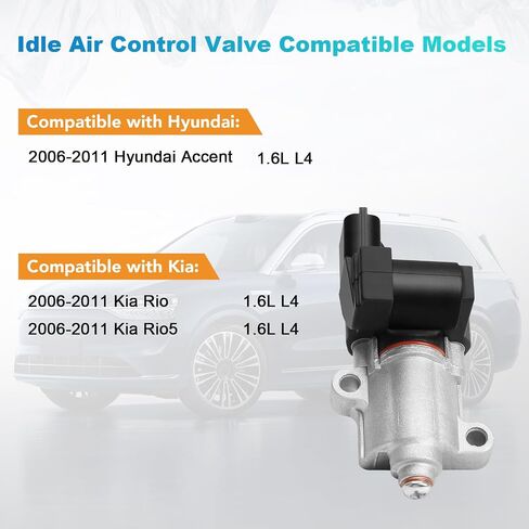 NPAUTO Idle Air Control Valve Compatible with Hyundai Accent Kia Rio Rio5 2006 2007 2008 2009 2010 2011, 1.6L L4 AC587 in Saudi Arabia