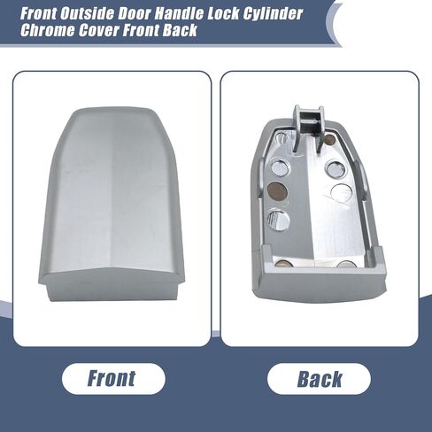 XQSMWF 1PC Silver Front Outside Door Handle Lock Cylinder Chrome Cover Compatible with Cadillac Escalade 2015 2016 2017 2018 Replace 13596115 in Saudi Arabia