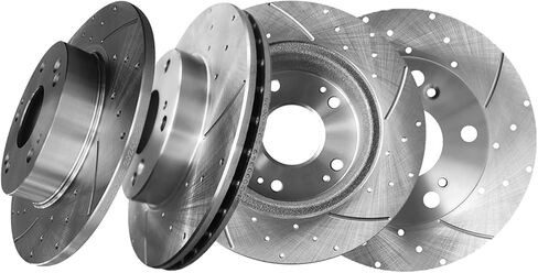PM Auto Set of 4 Front 262mm-Rear 260mm Drilled Slotted Brake Disc Rotors For 2013 2014 Acura ILX in Saudi Arabia