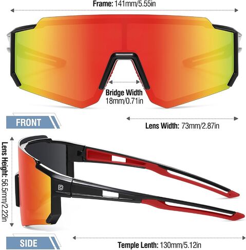 DUCO Polarized Sports Sunglasses for Men Women UV400 Protection Baseball Cycling Running Fishing Sunglasses DC0068 in Kuwait