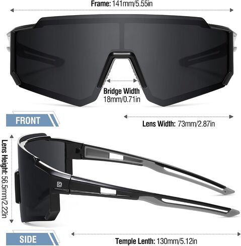 DUCO Polarized Sports Sunglasses for Men Women UV400 Protection Baseball Cycling Running Fishing Sunglasses DC0068 in Kuwait